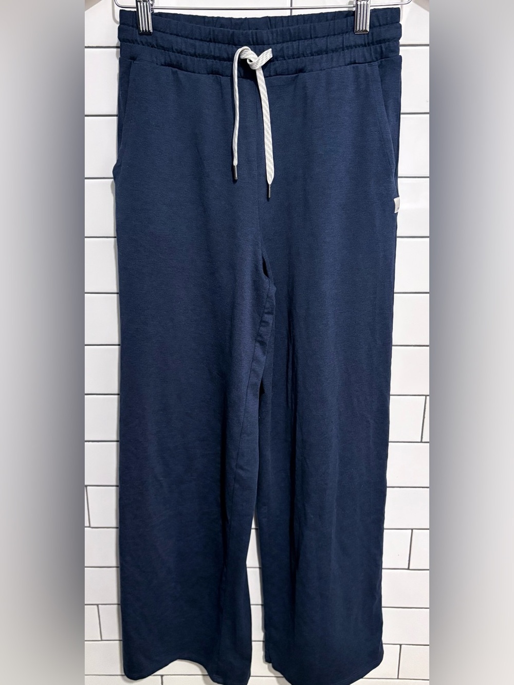 Vuori Halo Essential Wideleg Pant Blue Coast Heather S - Picture 7 of 11